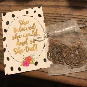 Earrings  ‘Antique’ scroll metal